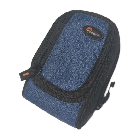 Lowepro Ridge 10 Camera Bag Zippered Soft Carrying Case Pouch Blue Black - Picture 1 of 6